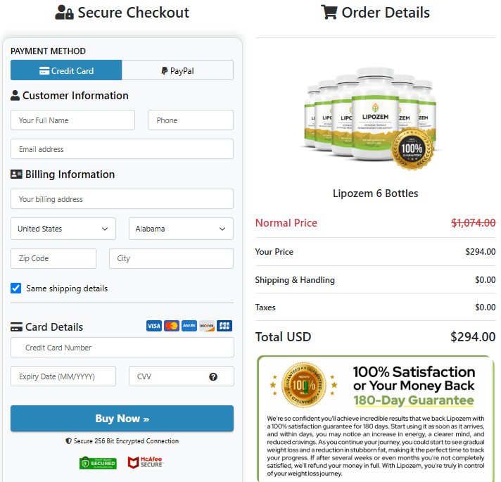 lipozem-secure-checkout