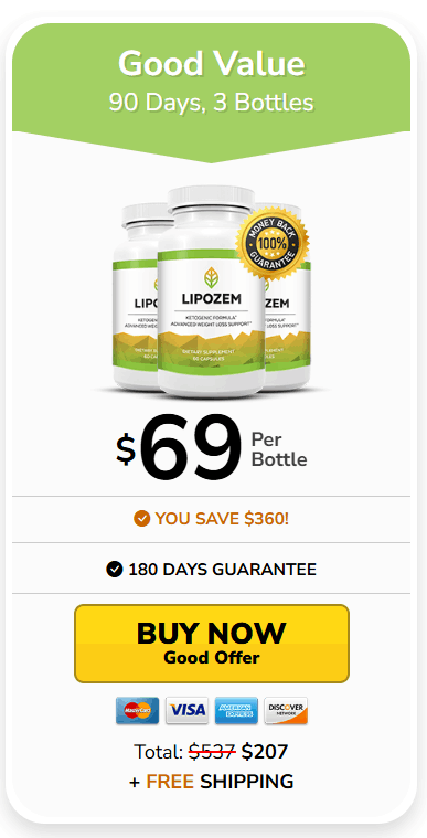 Lipozem 3 bottle